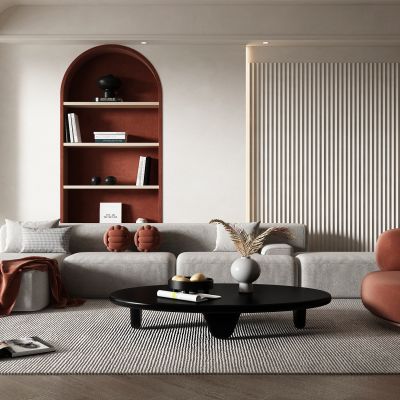 侘寂风沙发茶几