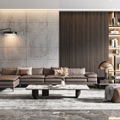 现代客厅组合沙发