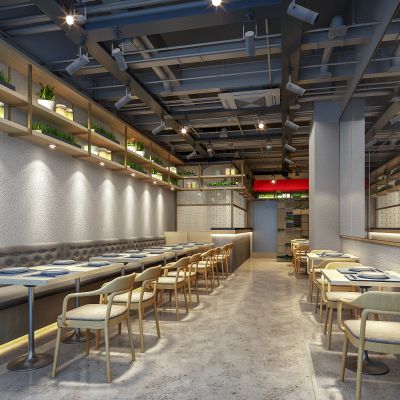 工业风快餐厅
