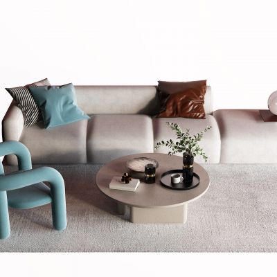 现代沙发 茶几