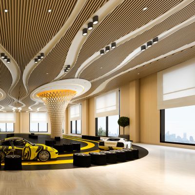 现代简约科技汽车展厅