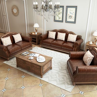 美式组合沙发