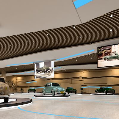 现代简约科技汽车展厅