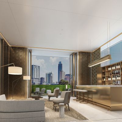 现代酒店休息区