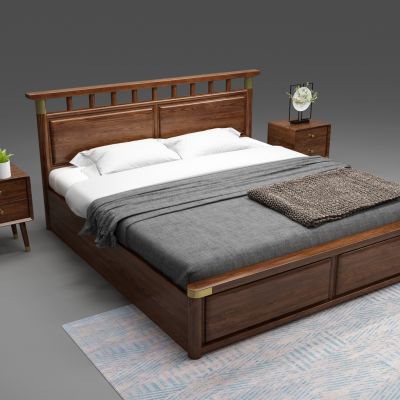 新中式双人床