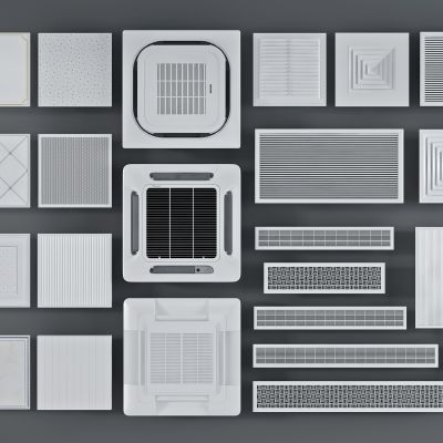现代中央空调出风口排风扇铝扣板