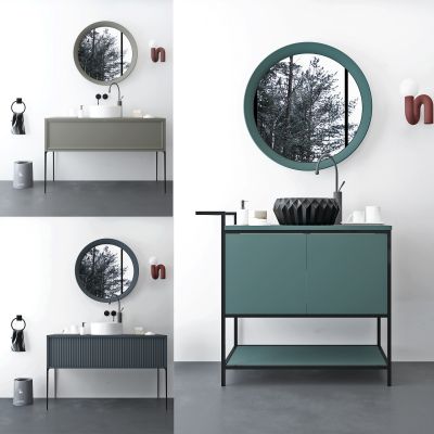 现代浴室柜组合