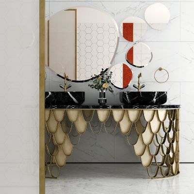 现代轻奢卫浴柜3D模型