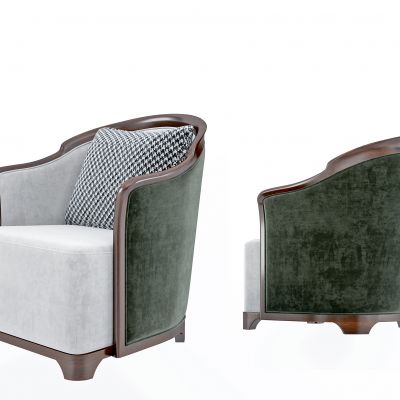 新中式休闲单人沙发