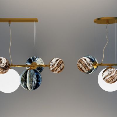 现代球形星球吊灯