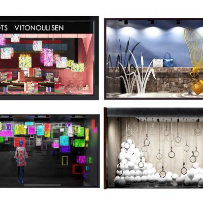 现代商业商场装饰橱窗美陈