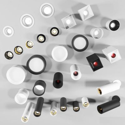 现代射灯明装筒灯射灯组合