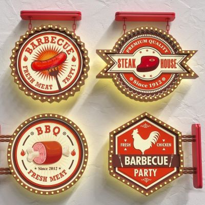 现代烤肉店招灯箱