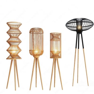 新中式东南亚落地灯