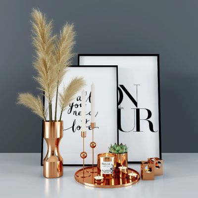 现代装饰品花瓶蜡烛摆件