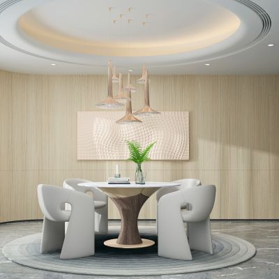 现代餐桌椅组合包间