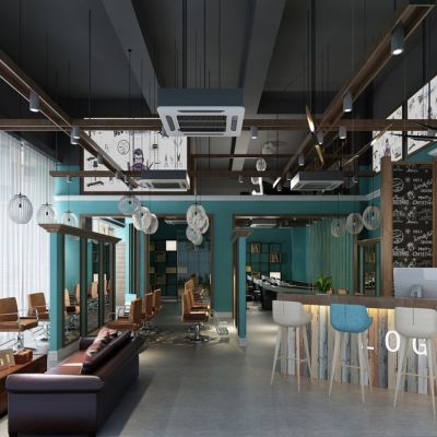 工业风理发店美发店