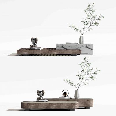 现代茶几花瓶组合