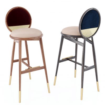 新中式实木吧台椅