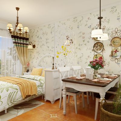 简约美式乡村田园风格一居室