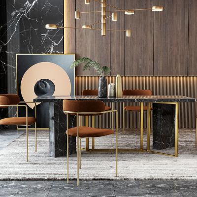 现代轻奢餐桌椅