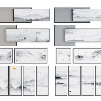 新中式山水装饰挂画