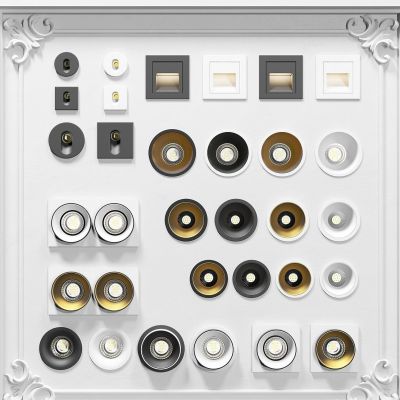 现代射灯感应灯筒灯射灯组合