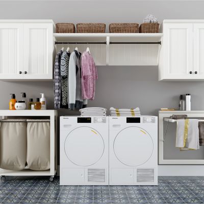 现代浴室柜洗衣机阳台