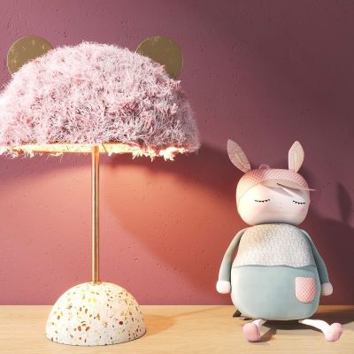 现代台灯玩偶摆件