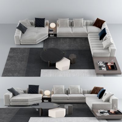 现代沙发茶几组合