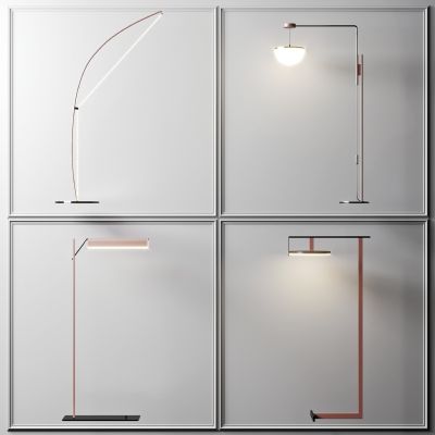 现代落地灯组合