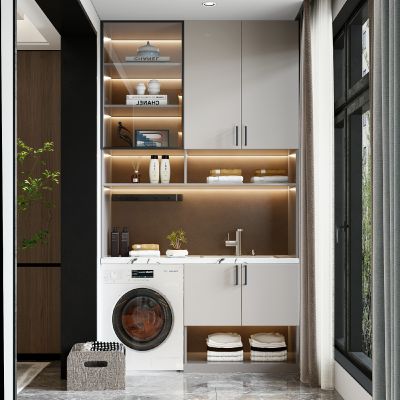 现代阳台洗衣房