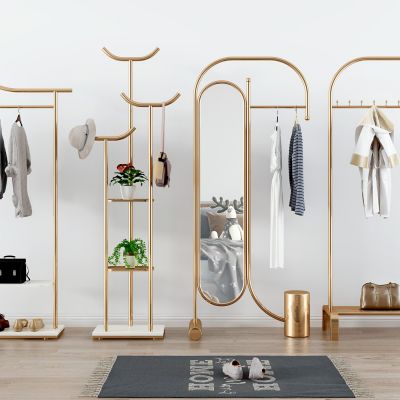 现代服装店货架