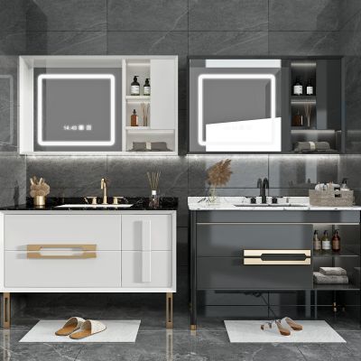 现代浴室柜洗漱用品组合