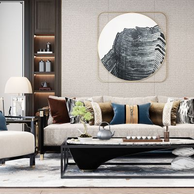 新中式沙发组合