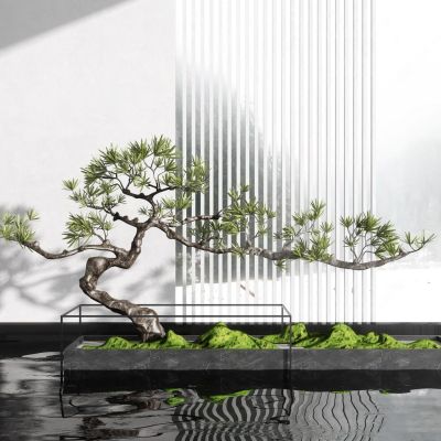 新中式景观绿植摆件