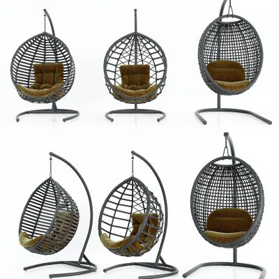 现代户外藤编编织吊椅腾椅组合