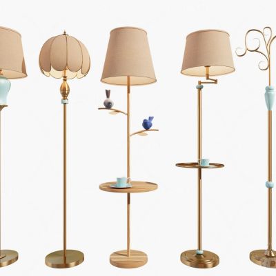 欧式美式金属落地灯