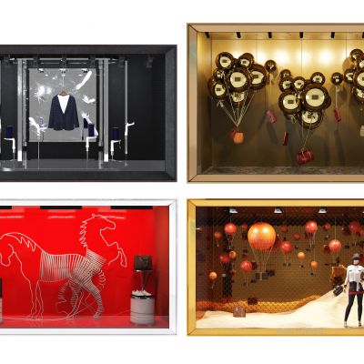 现代商业商场装饰橱窗美陈