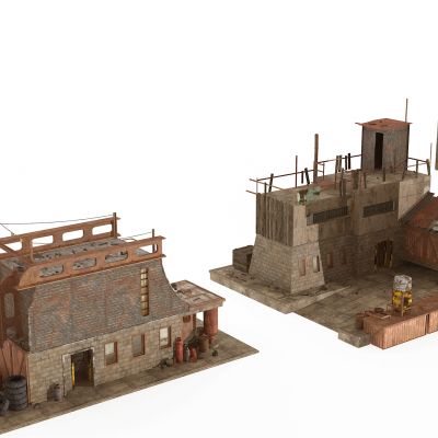 工业废墟游戏废墟建筑外观