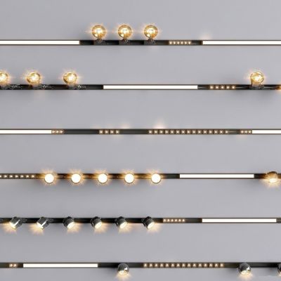 现代射灯磁吸轨道灯射灯灯珠