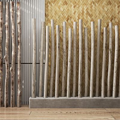 现代栏杆屏风3D模型