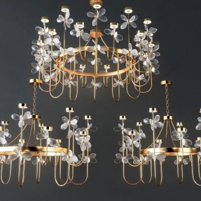 现代花瓣水晶吊灯