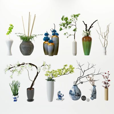 新中式花艺花瓶组合