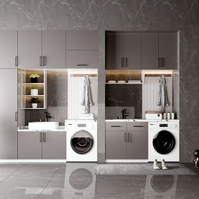 现代阳台柜组合储物柜