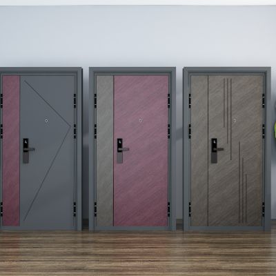 现代入户防盗子母门