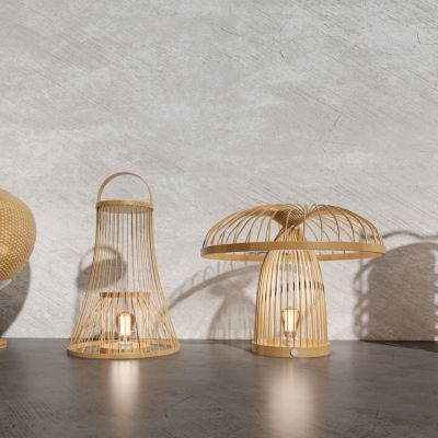 新中式竹条民宿台灯