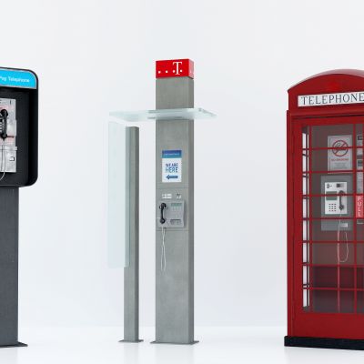 现代法式公用电话亭