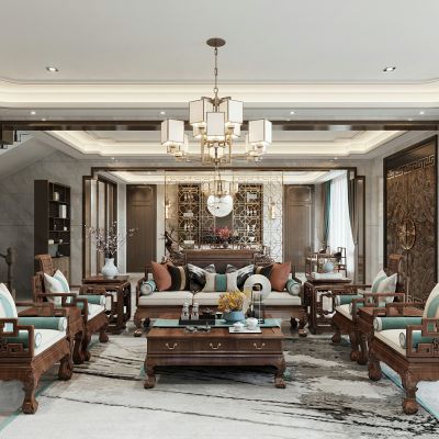 中式古典客餐厅卧室