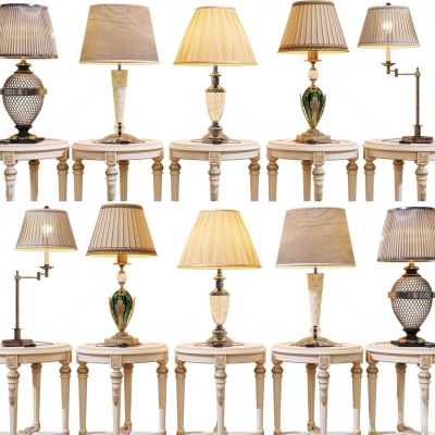 简欧欧式美式法式创意台灯边几